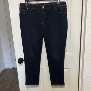 Chico's Platinum Denim Dark Blue Jeans